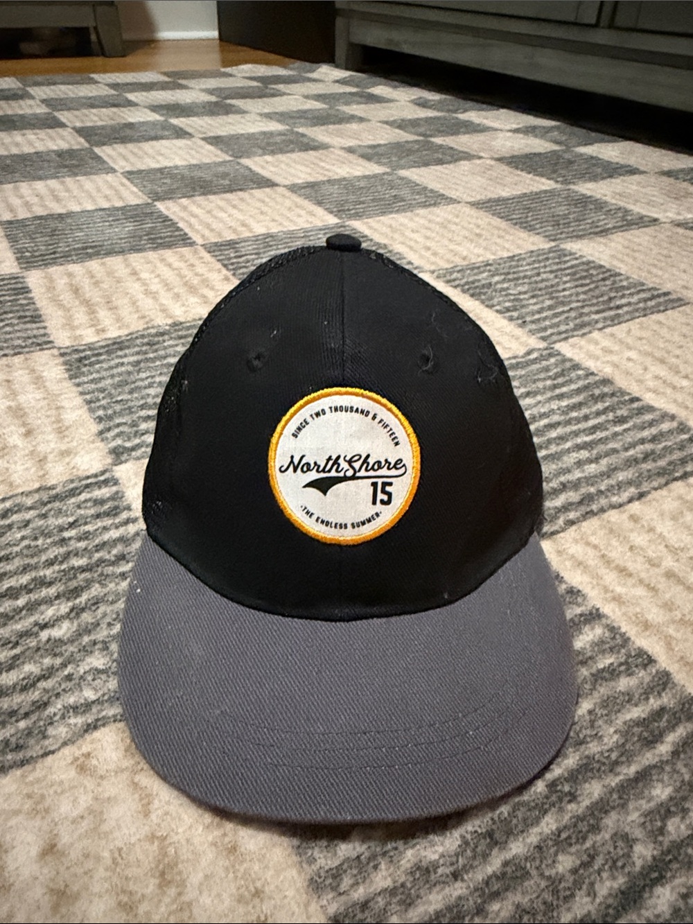 NorthShore Black and Gray Kids Baseball Cap